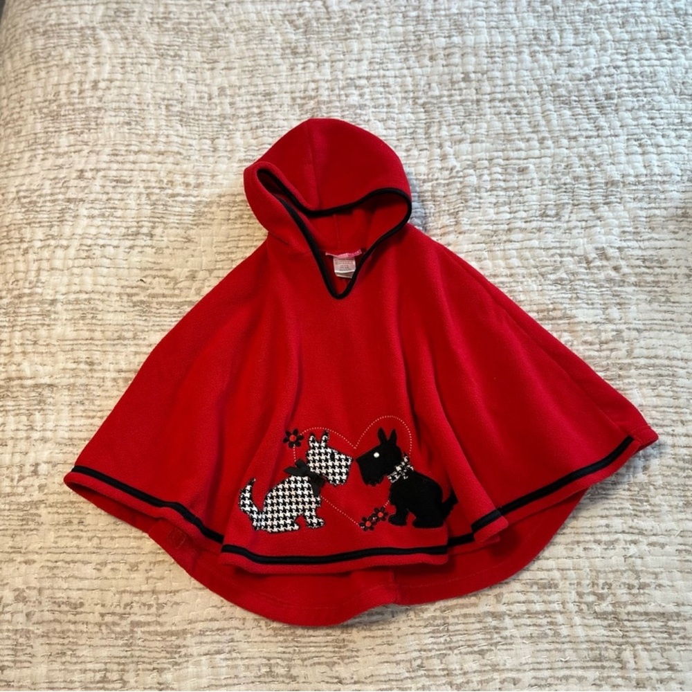 Schnauzer  Good‎ Lad Red Hooded Cape with Dog Pattern